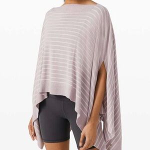 lululemon athletica Light Pink Striped Poncho